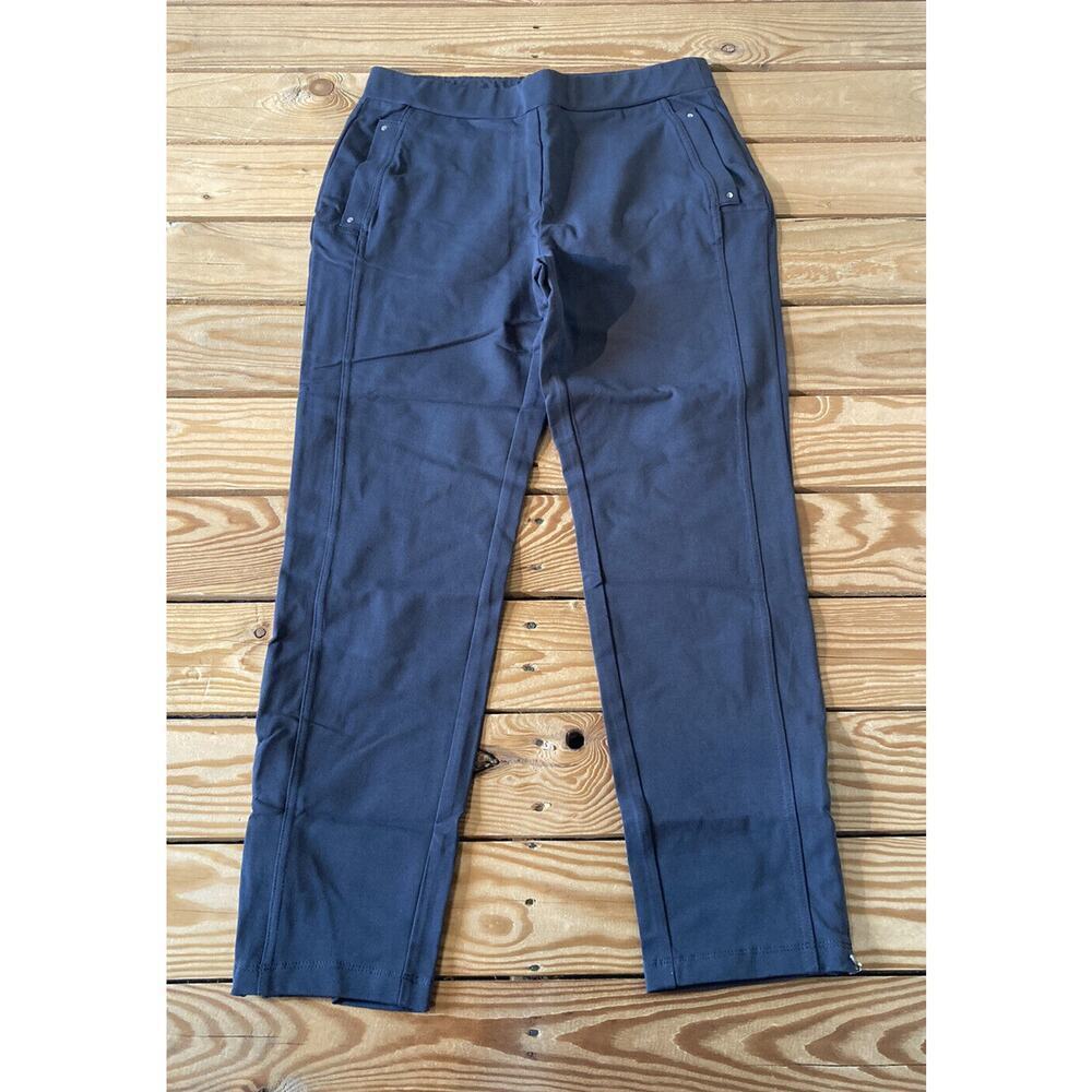 NEW Susan Graver Weekend Ankle Zip Full Length Pants Petite XSP Women’s Grey